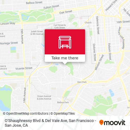 O'Shaughnessy Blvd & Del Vale Ave map