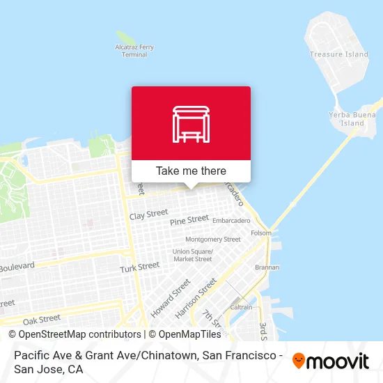 Pacific Ave & Grant Ave / Chinatown map