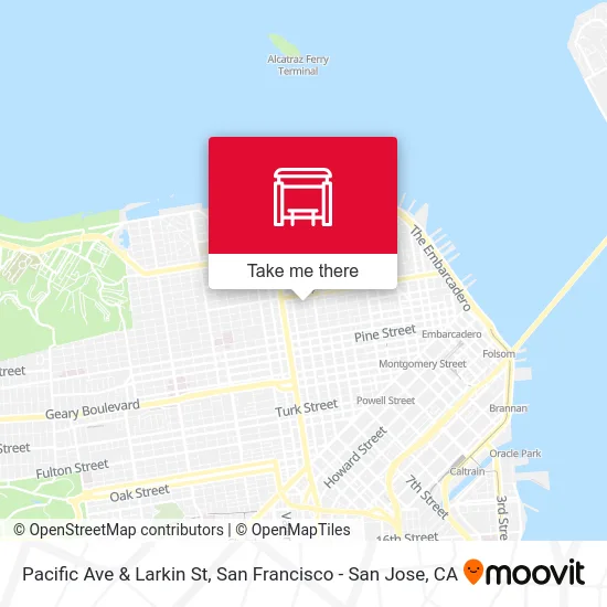 Pacific Ave & Larkin St map