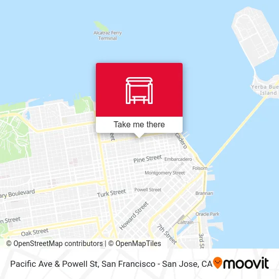 Pacific Ave & Powell St map