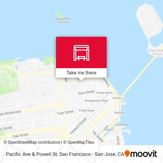 Pacific Ave & Powell St map