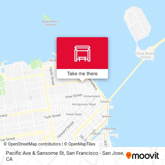 Pacific Ave & Sansome St map