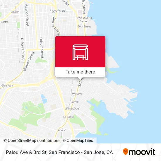Mapa de Palou Ave & 3rd St