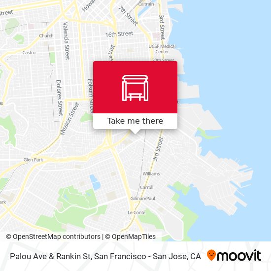 Palou Ave & Rankin St map