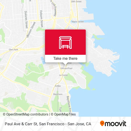 Mapa de Paul Ave & Carr St