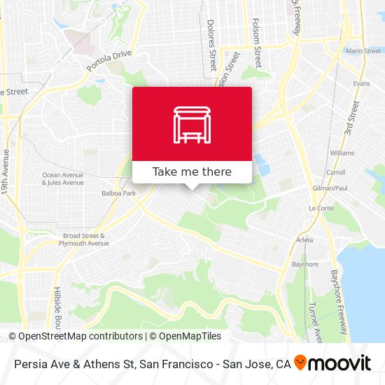 Persia Ave & Athens St map