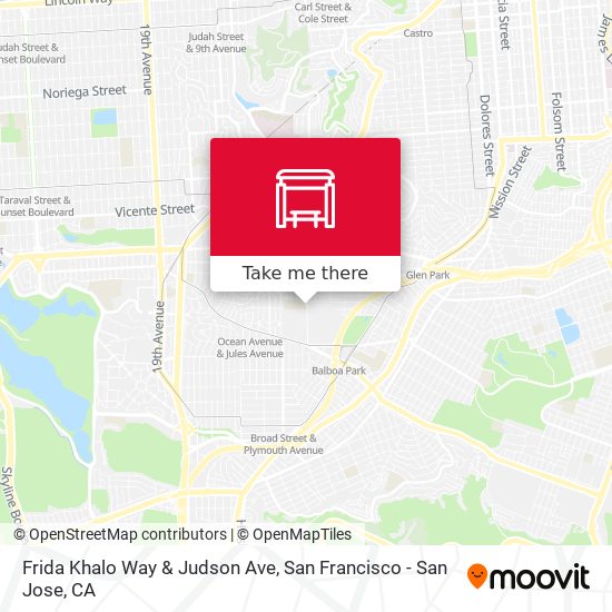 Frida Khalo Way & Judson Ave map