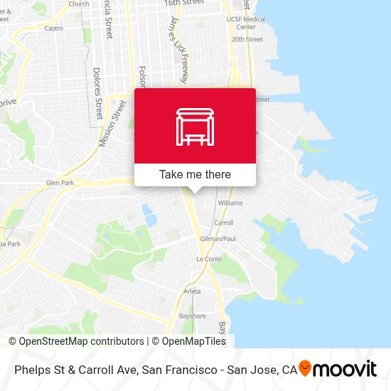 Phelps St & Carroll Ave map