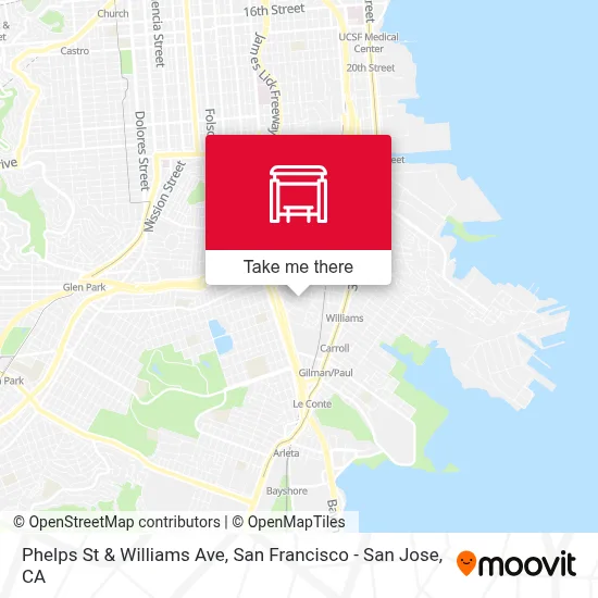 Phelps St & Williams Ave map