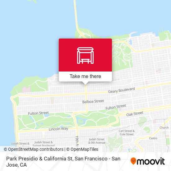 Park Presidio & California St map