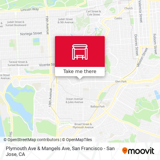 Plymouth Ave & Mangels Ave map
