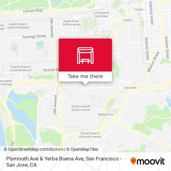 Plymouth Ave & Yerba Buena Ave map