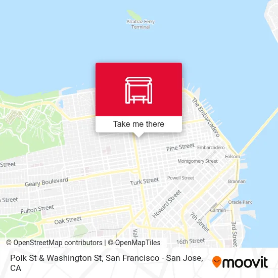 Polk St & Washington St map