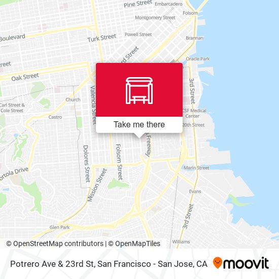 Potrero Ave & 23rd St map