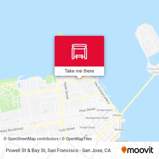 Powell St & Bay St map