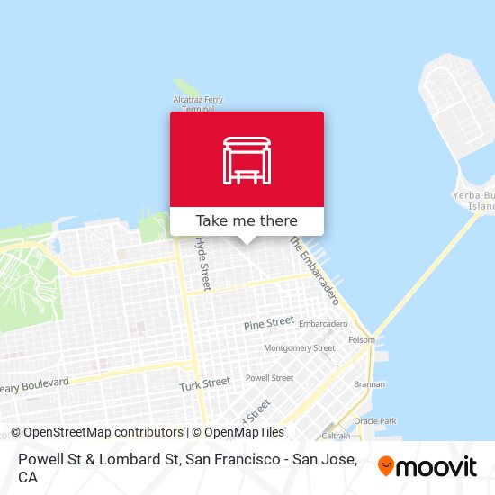 Powell St & Lombard St map