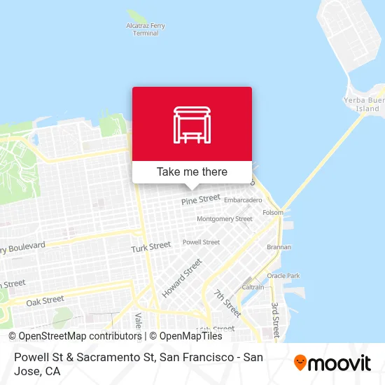 Powell St & Sacramento St map