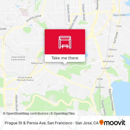 Prague St & Persia Ave map
