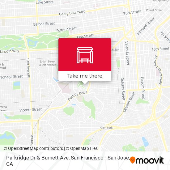 Parkridge Dr & Burnett Ave map