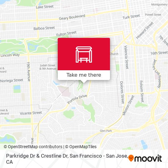 Parkridge Dr & Crestline Dr map