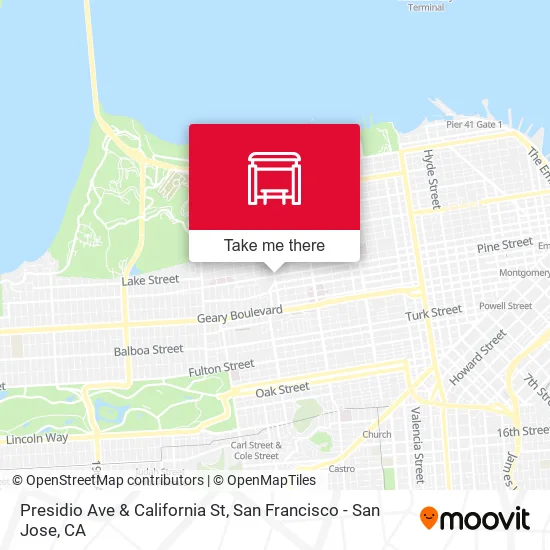Mapa de Presidio Ave & California St