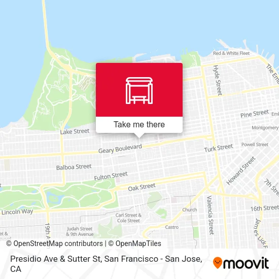 Mapa de Presidio Ave & Sutter St