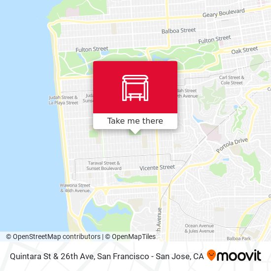 Quintara St & 26th Ave map