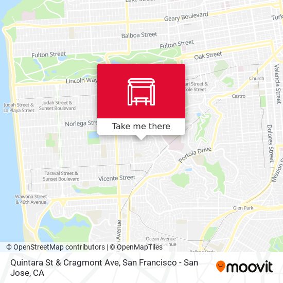 Quintara St & Cragmont Ave map