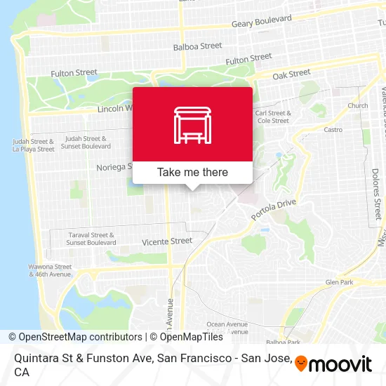 Quintara St & Funston Ave map