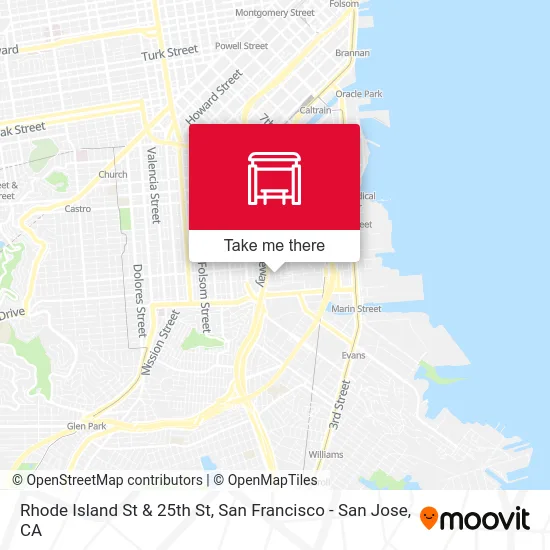 Rhode Island St & 25th St map