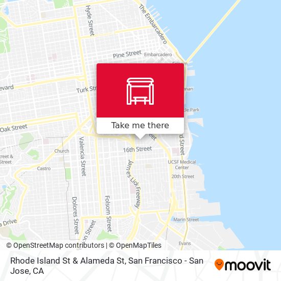 Rhode Island St & Alameda St map