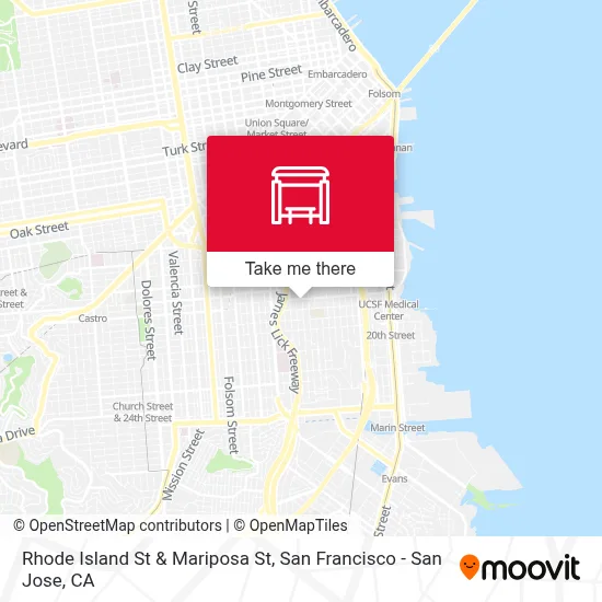 Rhode Island St & Mariposa St map
