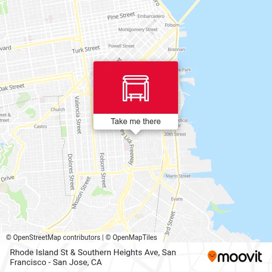 Rhode Island St & Southern Heights Ave map