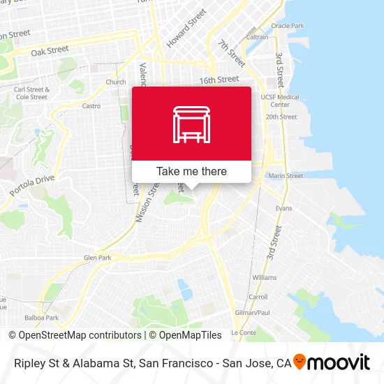 Ripley St & Alabama St map