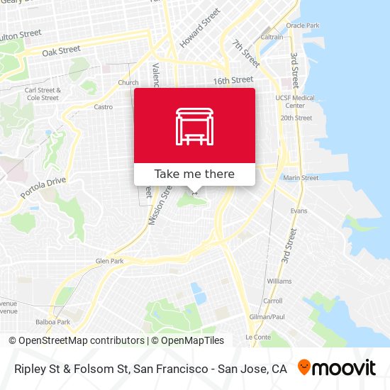 Ripley St & Folsom St map