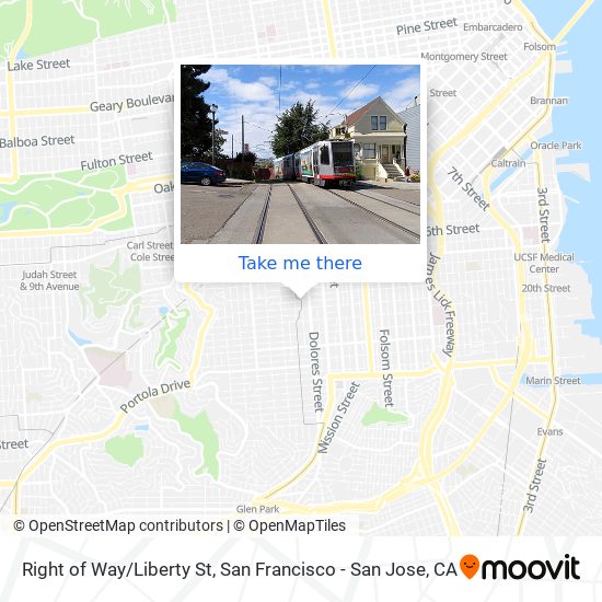 Mapa de Right of Way/Liberty St