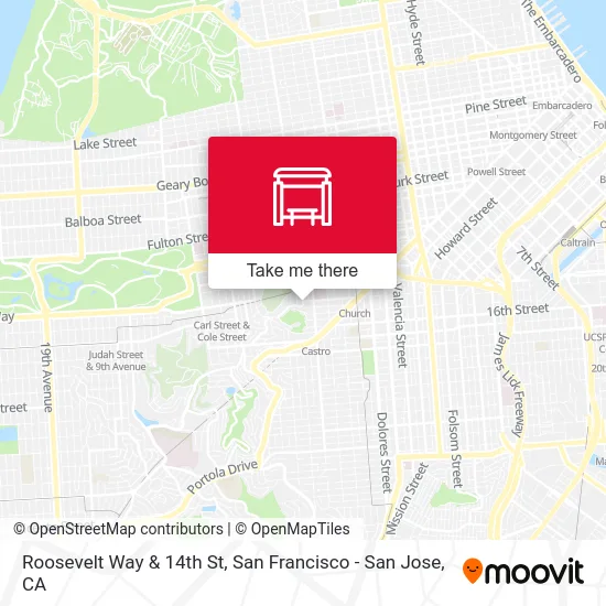 Roosevelt Way & 14th St map