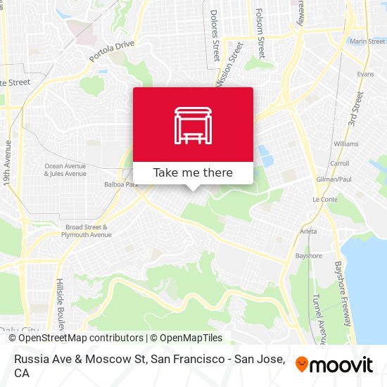 Russia Ave & Moscow St map