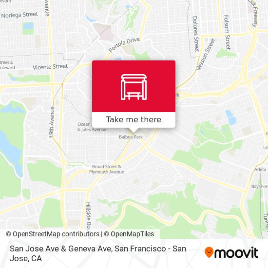 San Jose Ave & Geneva Ave map