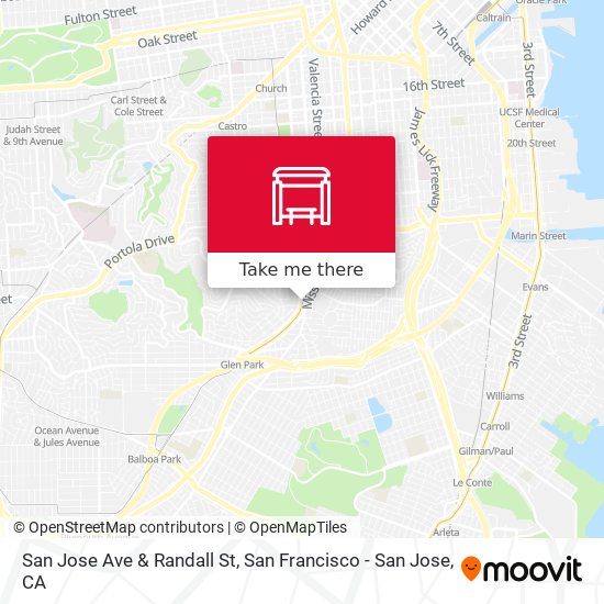 San Jose Ave & Randall St map