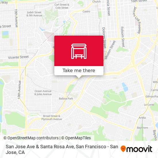 San Jose Ave & Santa Rosa Ave map