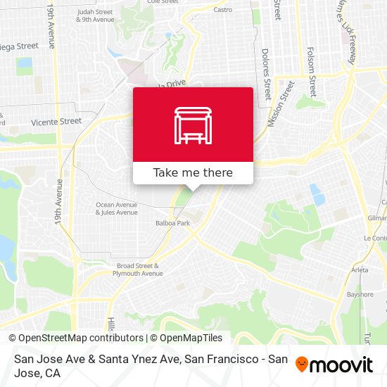 San Jose Ave & Santa Ynez Ave map