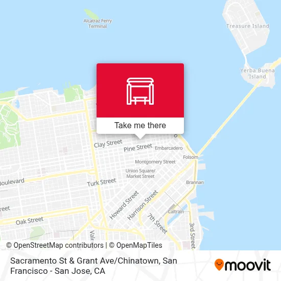 Sacramento St & Grant Ave / Chinatown map