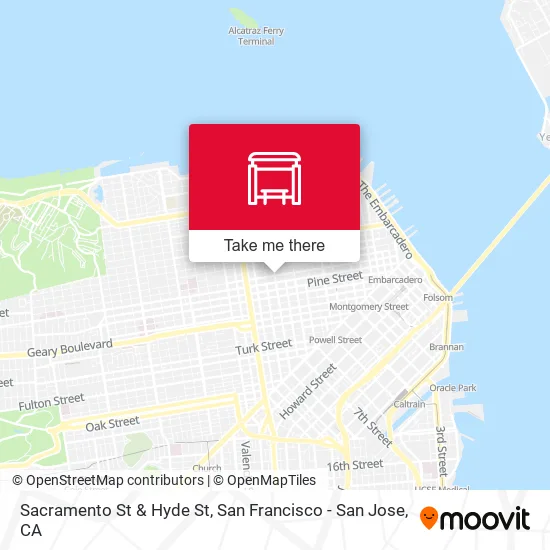 Sacramento St & Hyde St map