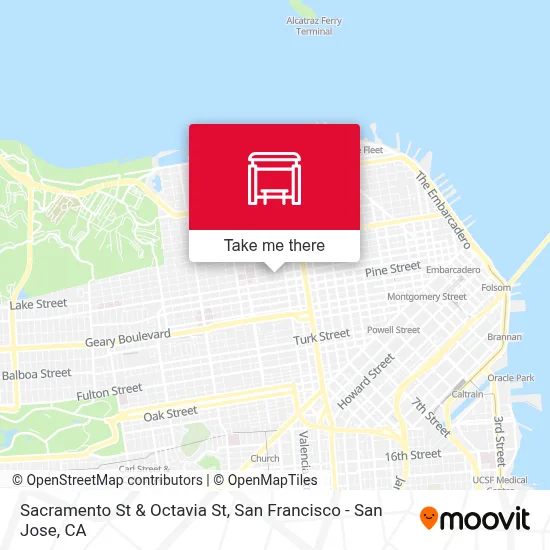 Sacramento St & Octavia St map