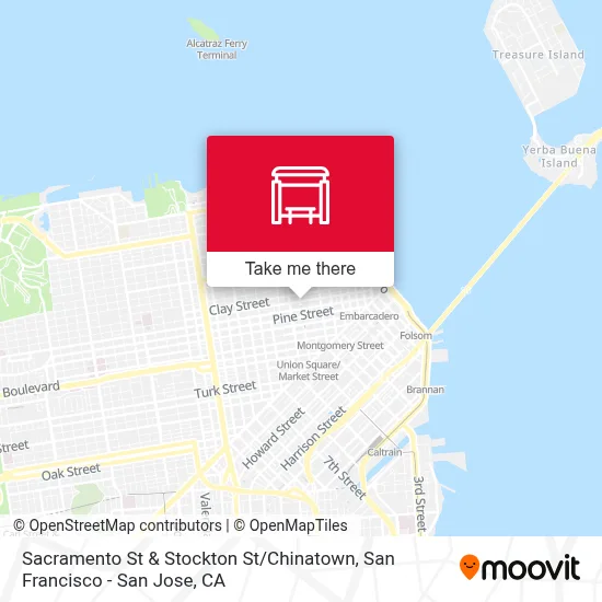 Sacramento St & Stockton St / Chinatown map
