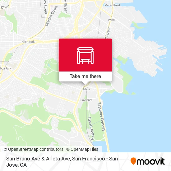 Mapa de San Bruno Ave & Arleta Ave