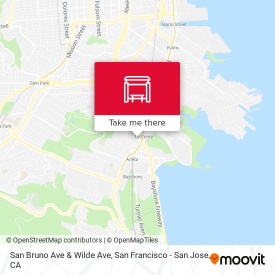 San Bruno Ave & Wilde Ave map