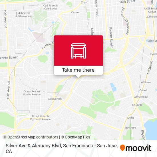 Silver Ave & Alemany Blvd map