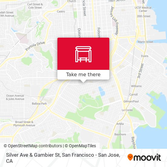 Silver Ave & Gambier St map